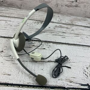 Genuine Microsoft Xbox 360 Gaming Chat Headset Wired, White/Gray, OEM